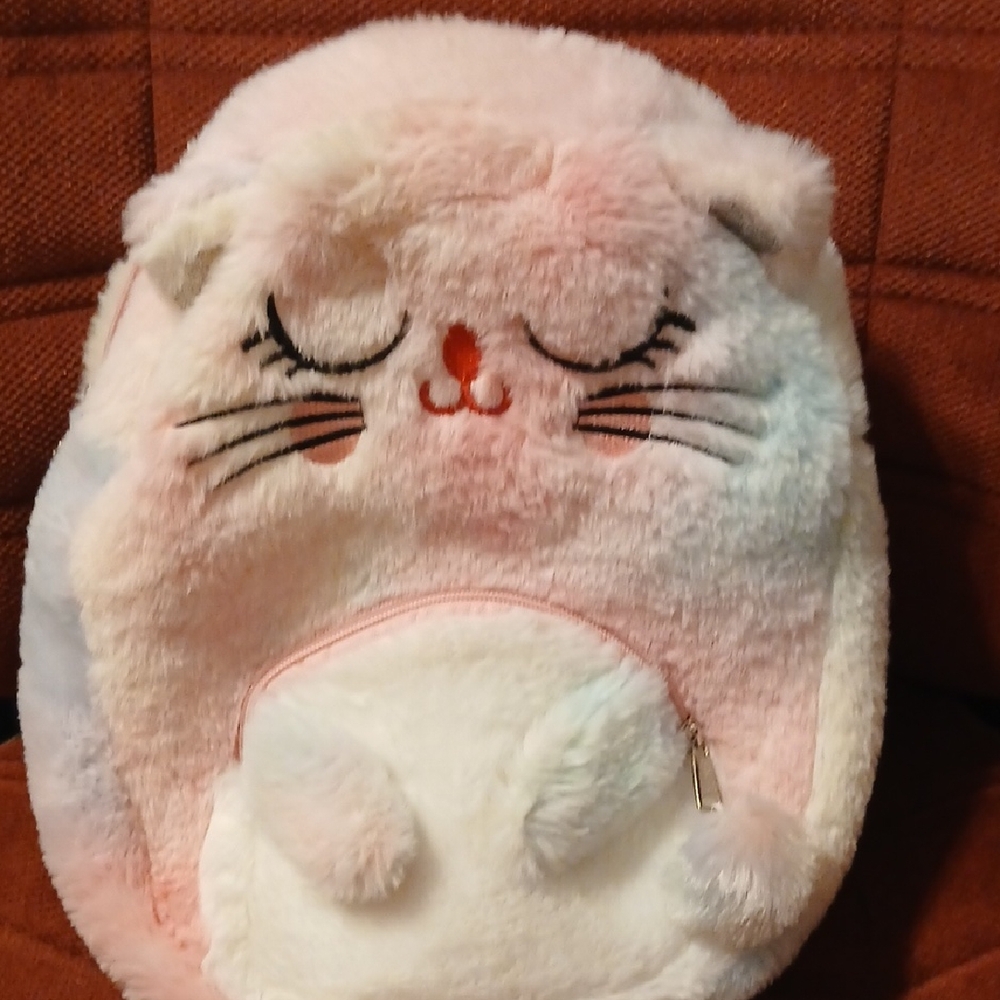 BY:KY Pastel Cat Plush Backpack